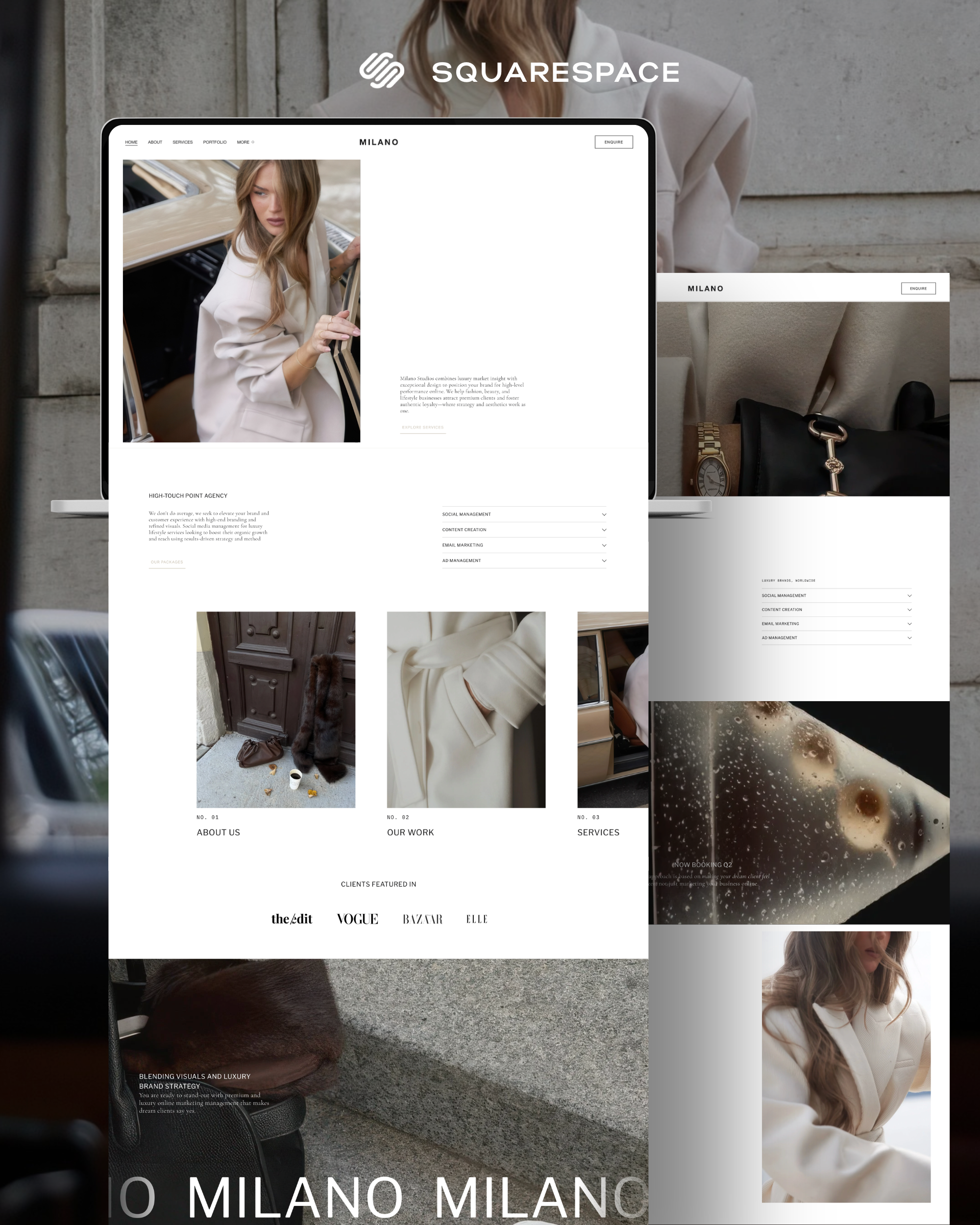 Milano Squarespace Template