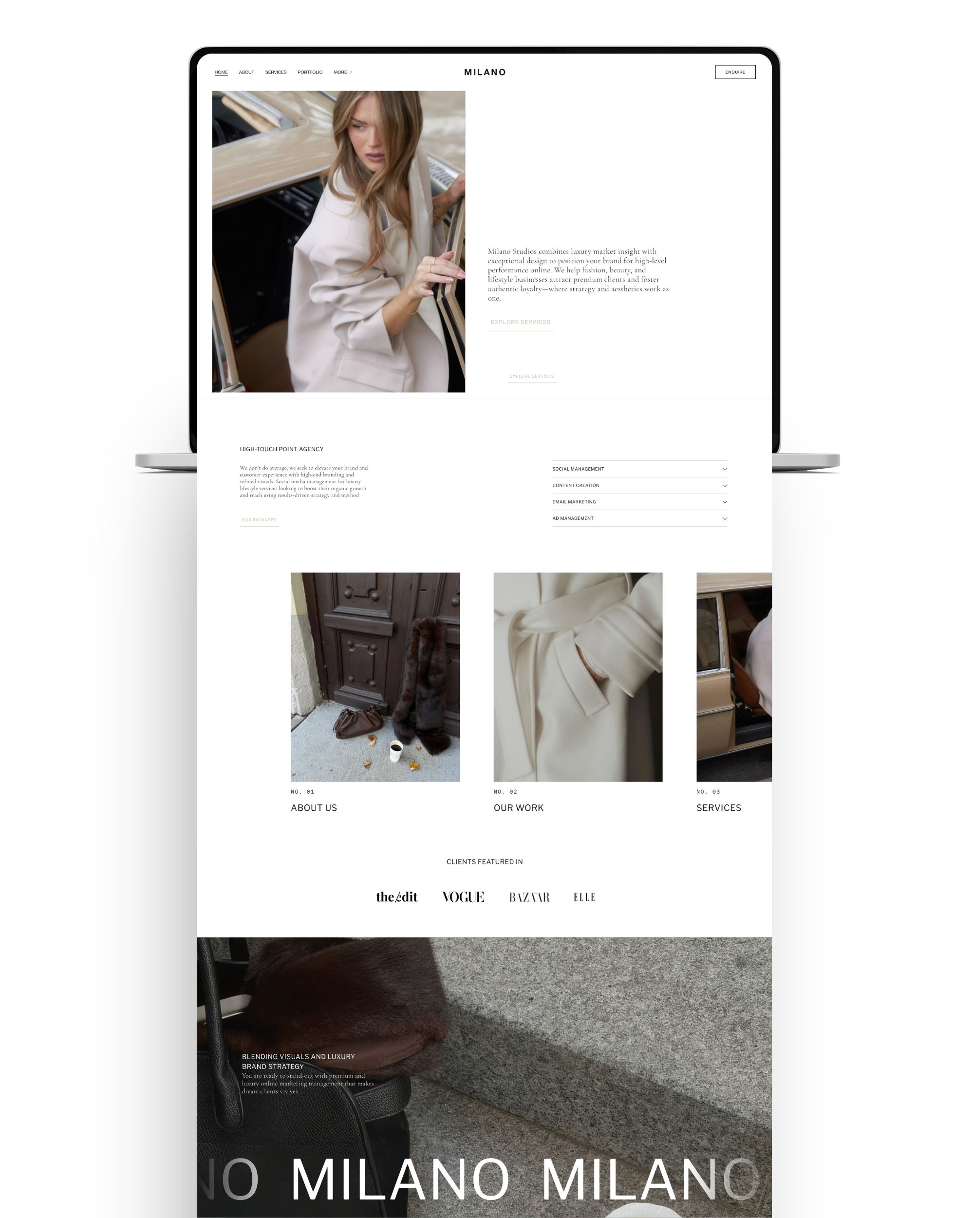 Milano Squarespace Template
